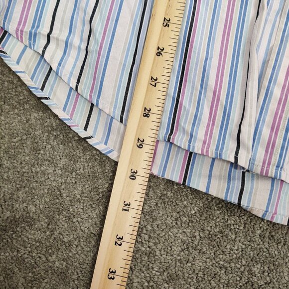 Ted Baker Men's Button Down Shirt Size 3 Colorful Striped 100% Cotton Formal - Picture 9 of 11